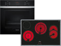 Siemens Backofen, Silber, Set PQ214KA01Z Pyrolyse Edelstahl HB273ABS3 +