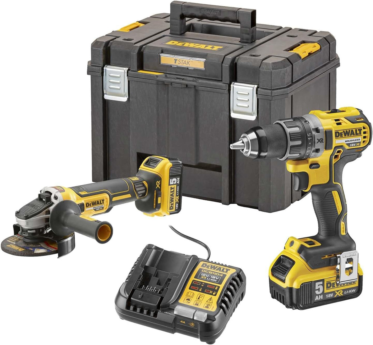 DEWALT DCD791 Bohrmaschinensets, DCD791, Schwarz/Gelb, DCK2020P2T-QW Akku-Werkzeugset