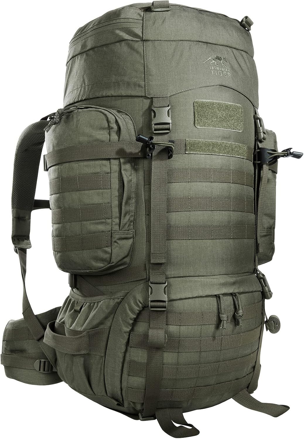 Tasmanian Tiger Wanderrucksäcke, 52 Liter, Weiß, TT Raid Pack MKIII Militär Outdoor Rucksack mit abnehmbarem