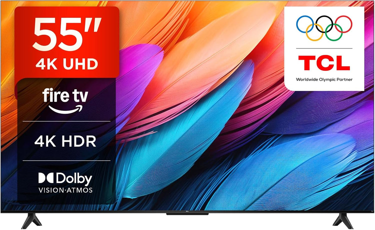 TCL Fernseher, Schwarz, 55PF650A 55-Zoll 4K Ultra HD, HDR TV, Smart LED Fire TV (Dolby Vision, Dolby Atmos, HDR 10