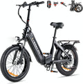 Cyseekin Fahrrad, 15.6 Ah, 250 W, 48 V, Schwarz, Bike, C20 E Bike Klapprad, 20x3.0 Fatbike mit Hydraulische Bremsen