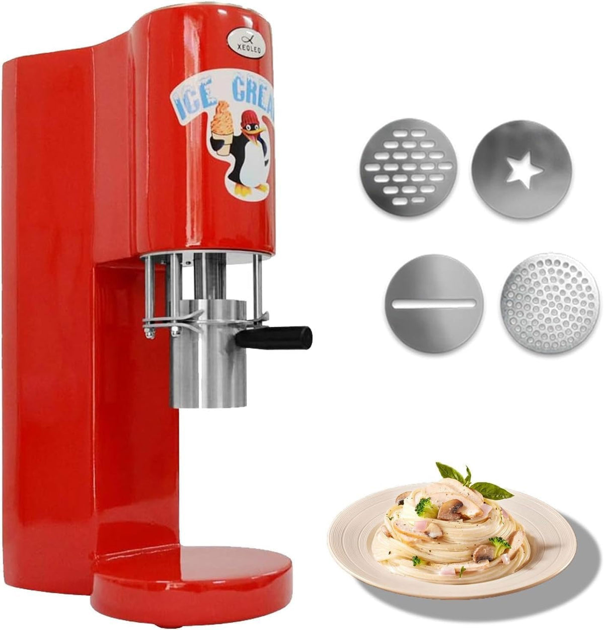 Kommerzielle Eismaschine, 420 ml, 30 l, 80 W, Edelstahl + ABS-Kunststoff, Mehrfarbig