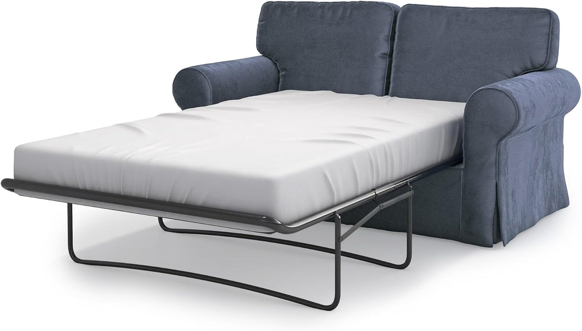Sofa MASTERS OF COVERS, 197 x 90 x 88 cm, Mitternachtsblau, Schlaf bezug Kompatibel mit IKEA Ektorp 2-Sitzer-Schlaf
