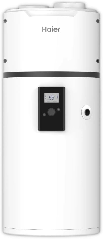 Haier Warmwasser-Wärmepumpe, 102 Liter, Weiß/Schwarz, Brauchwasserwärmepumpe, HP110M8-9, R290