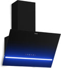 Klarstein Dunstabzugshaube, 60 cm, 818 m, Schwarz, Illuminosa Abzugshaube - Kopffreihaube, ³/h Boost, Touchpanel