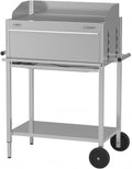 Schickling Holzkohlegrill, 55 x 33 cm, Silber, 'Willy L - Basic' BBQ Grillwagen Holzkohlengrill aus, Made in Germany: 5-fach höhenverstellbar