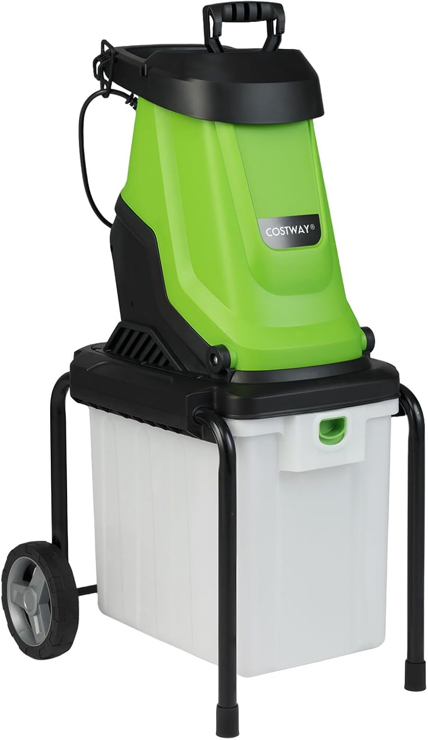 FANTASK Häcksler & Mulcher, 56 x 44 x 94 cm (L x B x H), 2800 W, 50 L, Metall, PP, Grün