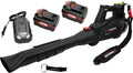 HEADNMORE Laubbläser, 40 V, Schwarz/Rot, Bundle - Parkside Performance Akku Turbinen PPTLBA 40