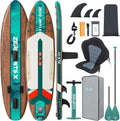 ZLX SUP-Board, 320 cm, Mehrfarbig, SUP Board mit Sitz Tragbar Stand up Paddling Board Stabil, Anti-Rutsch Deck
