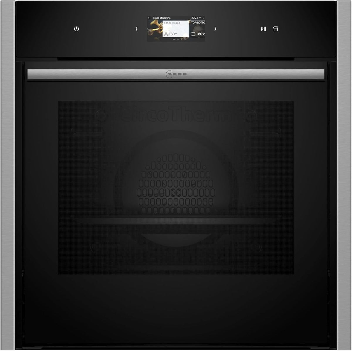 NEFF Backofen, 60 x 60 cm, Schwarz, B64FS31N0, N 90, Einbau-Dampf, Integrierbarer, Made in Germany, Slide&Hide, Full Touch TFT-Display