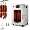 aallwwsso Dörrautomaten, Silber, Edelstahl-Fleischtrockner Mit Led-Panel, Timer Und 14 Haken Withoutgrid