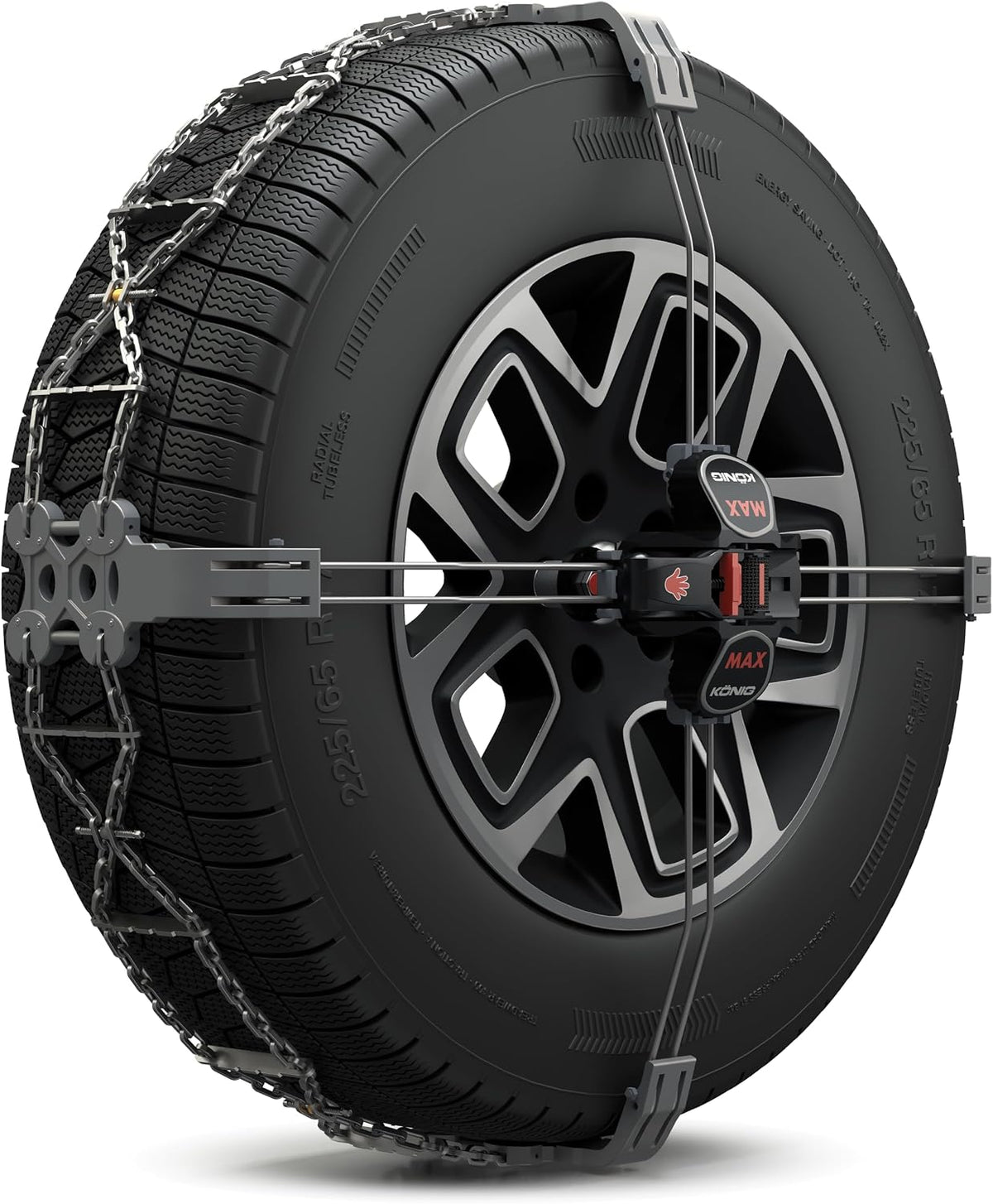 KÖNIG Industrie & Off-Road, Schwarz/Silber, K-SUMMIT MAX K55 - Schneeketten