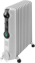 De'Longhi Elektroheizkörper, Schwarz, Radia S Heizkörper mit Komfort-Temp-Funktion 12 Elemente, und Weiß