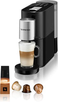 KRUPS Milchaufschäumer, 19bar, 1 L, schwarz/silber, Nespresso Atelier Kaffeemaschine mit, Wassertank, inkl. Glastasse+Kapseln