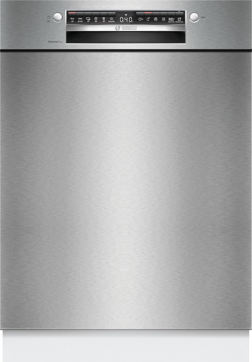 Bosch Geschirrspüler, 13 Maßgedecke, 60 cm, Silber, Serie 4, Unterbau-, Edelstahl, SMU4EAS24E