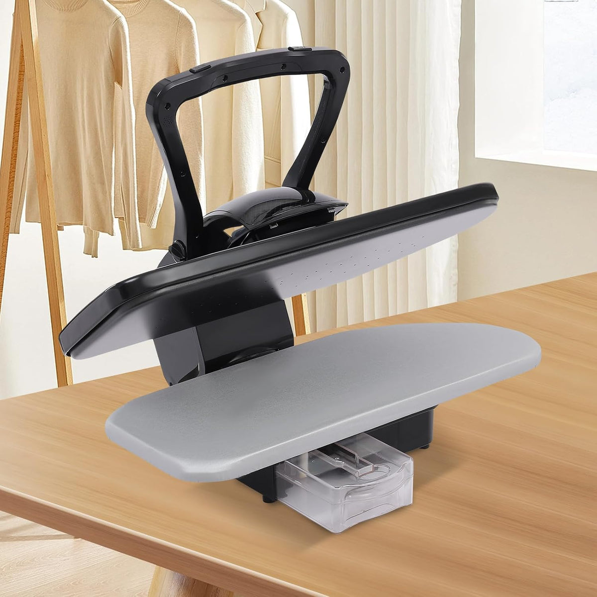 Kozivmo Dampfglätter, 2200 W, Schwarz, Dampfbügelpresse -, 26 lbs/min (0, 26-Gallonen-Wassertank+ 15-sekündige Standby-Automatik &