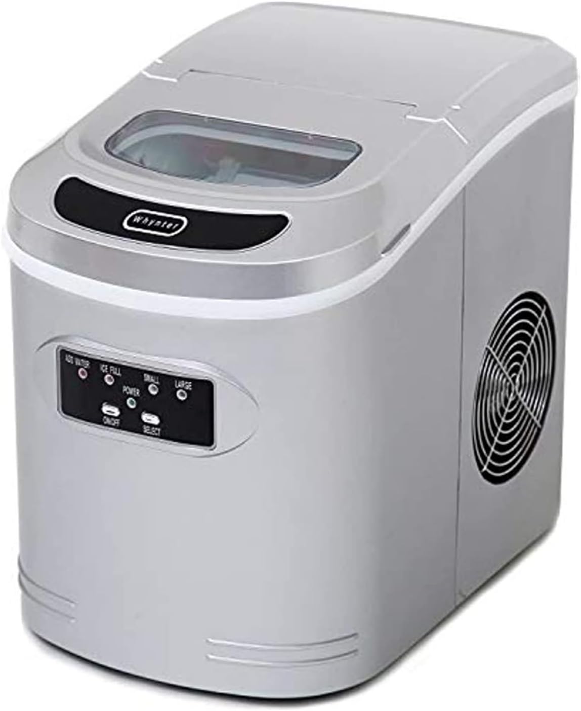 yixinzi-2024 Eismaschine, 9,5' L x 14,1' T x 12,9' H, 27 Pfund in 24 Stunden, Silber