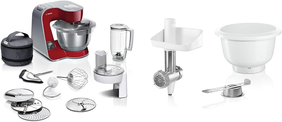 Bosch Hausgeräte Universalküchenmaschinen, Schwarz, Küchenmaschine Serie 4 MUM5X720, integrierte Waage & BakingSensation MUZ5BS1