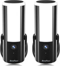 SecuFirst Kamera, 10 W, Weiß, Wandleuchte, Kabelgebundene Außenleuchte mit mit Bewegungsmelder, 900LM, 2K Outdoor Überwachung mit LED Strahler