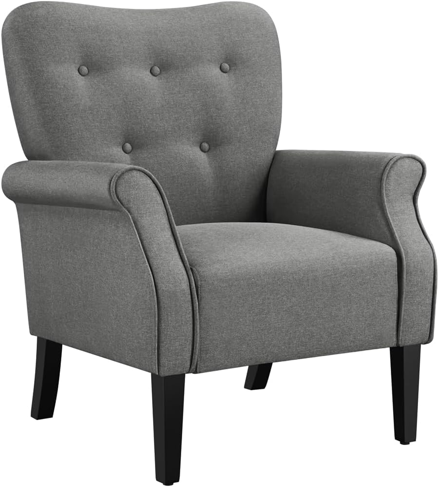 Sofa Yaheetech, Dunkelgrau, Ohrensessel moderner Polstersessel Loungesessel