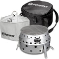 Petromax Herd, Schwarz, Atago Grill Set - 4-in-1 Ofen, Feuerschale & mit Tasche