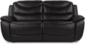 Sofa Bostonsofa, schwarz, Nevada Leder mit Relaxfunktion - mit unabhängigen