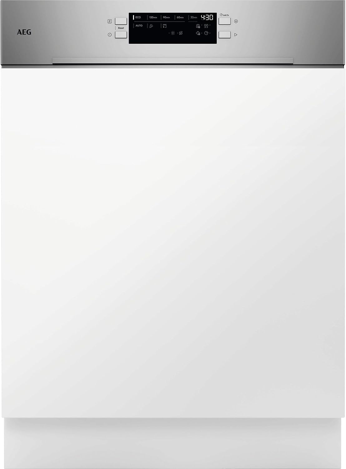AEG Geschirrspüler, 60 cm, 44 dB, Silber, Teilintegrierter 6000, Spülmaschine, kraftvolle Reinigung mit 3x besserer Sprühabdeckung & viel