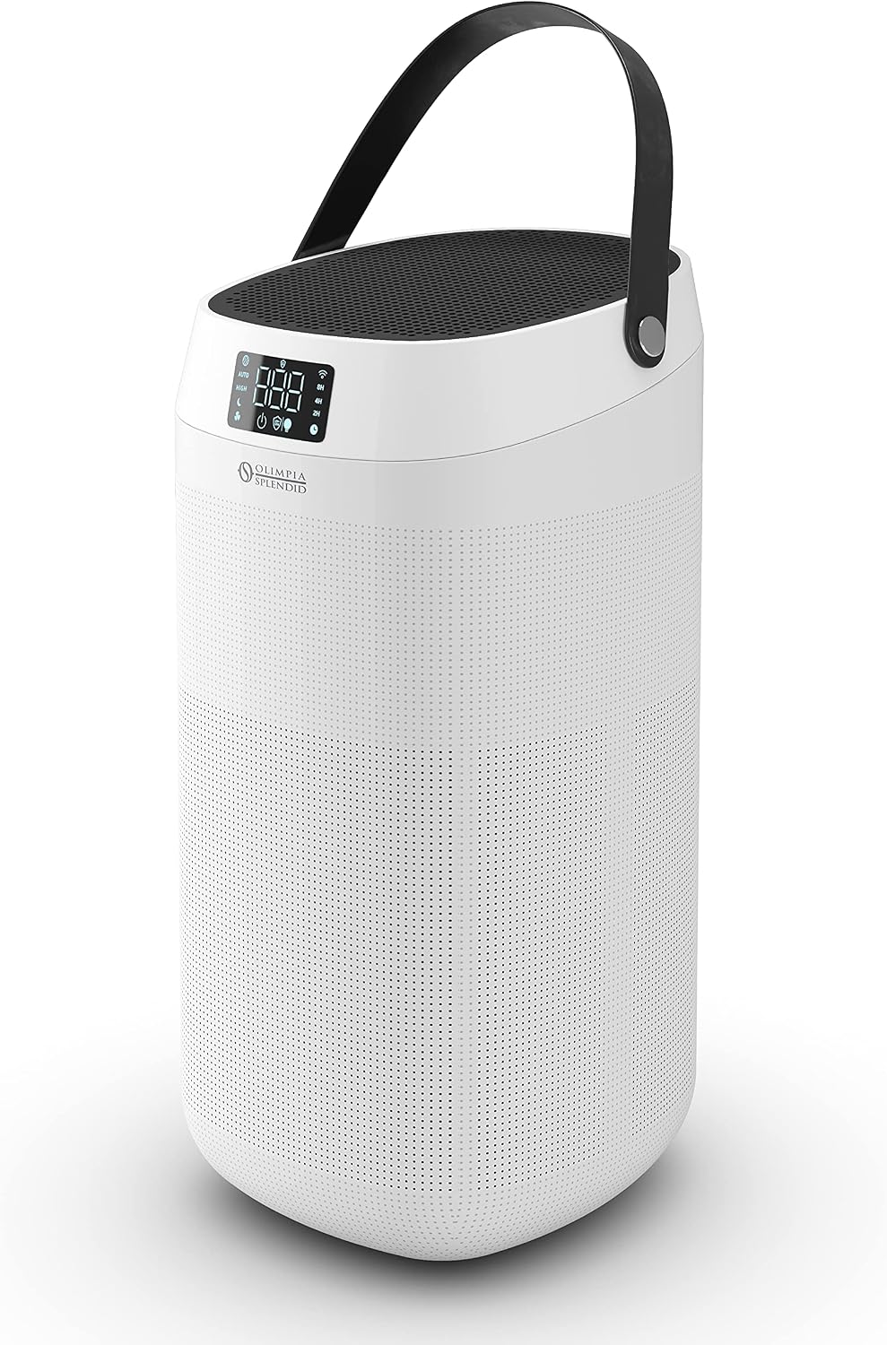 Olimpia Splendid Dunstabzugshaube, Weiß, 99277 Aura Care Luftreiniger, Drei Filtrationsstufen mit Hepa13, Ionisator und keimtötender UV-Lampe