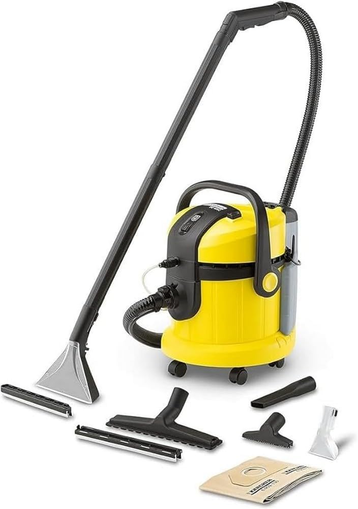 Karcher Matratze, 230 mm, 1 bar, 1 l, Schwarz/Gelb, SE 4002 Waschsauger (2- in-1 integrierter Sprühschlauch, extra Waschdüse zur Polsterreinigung