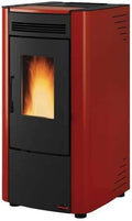 Extraflame Kaminofen, Rot/Schwarz, 1280214 Ketty EVO 2.0 Pelletofen Pergamena/A+