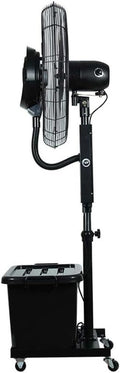 Pealihuy Ventilator, 220 W, Aluminium, Weiß, Industrieller Befeuchtungs-Nebel, Boden mit 3 Geschwindigkeiten und verstellbarem kop