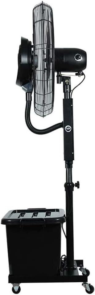 Pealihuy Ventilator, 220 W, Aluminium, Weiß, Industrieller Befeuchtungs-Nebel, Boden mit 3 Geschwindigkeiten und verstellbarem kop