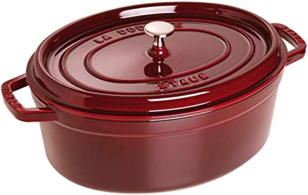 Le Creuset Signature Gusseisen Brot Bräter, 24 cm, Kirschrot, 21301240600430 Backofen, 31 cm, 5,5 L, Grenadine