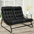 Cozykimo Liegen, Grün, Doppelliege Outdoor 2 Personen, Sonnenliege 2 Personen, Gartenliege Extra Hoch, Loungesessel Outdoor