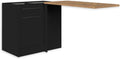 Stella Trading Küchenzeile, 115 x 90 x 60 cm, Schwarz, Jazz Moderner Eckschrank Küche mit Arbeitsplatte in matt