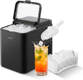 Comfee Eiswürfelmaschine, 12 kg, 1,3 L, Schwarz, ' RCI12BL1EU(E), 8 Eiswürfel in 6 Min., /24 Std., Wassertank, Selbstreinigungsfunktion