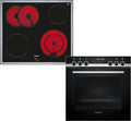 Siemens Kochfeld, 60 x 60 cm, Schwarz, iQ500 Einbauherd Set mit Elektro PQ521KB11