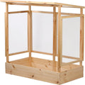 dobar Gewächshaus, 116 x 71 x 120 cm, Holz, Tomatenhaus aus mit PVC-Schutzscheiben kleines für Tomaten