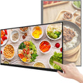 Digital-Signage-Display, Aluminiumlegierungsrahmen, Schwarz, Digitaler Werbebildschirm, Menütafel, Desktop-, Werbebildschirm für Geschäfte