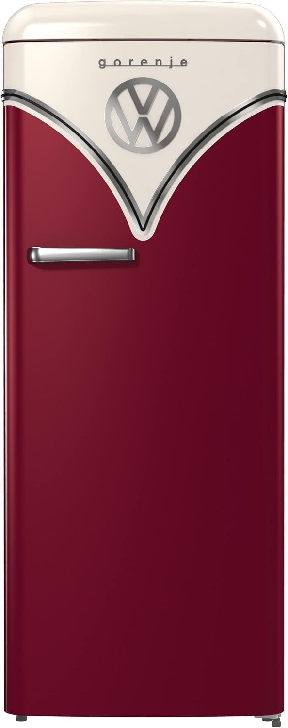 Gorenje Kühl-Gefrierkombination, 247.0 liters, 152,5 cm, 225 l, 22 l, Bordeauxrot/Beige