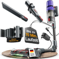 lautux Staubsauger, schwarz/rot/lila, Clenza Pro, Kabelloser Akku- 36 kPa mit 3 Saugmodi, 70 Min Akku, starker Saugleistung