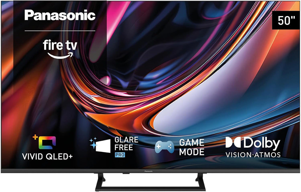 Panasonic Fernseher, Schwarz, TV-50W80C, 4K UHD Vivid QLED+, Glare Free Pro, Fire TV
