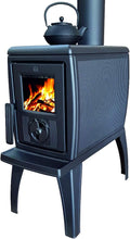 Plamen Kaminofen, 8,9 kW, Schwarz, EEK A+ Guss Trenk mit Herdplatte