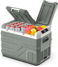 Alpicool Kühlschrank, 230 V, 31 L, 12 V, Grün/Grau, Kompressor Kühlbox Elektrisch, Zwei Zonen Gefrierbox Tragbarer