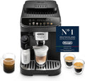 De'Longhi Kaffeevollautomat, Schwarz, Magnifica Evo - Perfetto mit LatteCrema-Milchaufschäumer, 7 One-Touch-Getränke