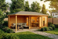 Gerätehaus Alpholz, 595 x 300 cm, 40 mm, Holz, 5-Eck Gartenhaus Liwa aus in imprägniert Pinie mit, Größe