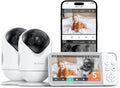 Dr.Care Kamera, 5 Zoll, 390m, Schwarz, 2K WLAN Babyphone mit 2 s, Bewegungserkennung & App, Personentracking, Geräuschalarm