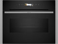 NEFF Mikrowelle, 60 x 45 cm, Silber, C24MR21N0, N 70, Compact-Backofen, Integrierbarer Backofen mit, Full Touch TFT-Display