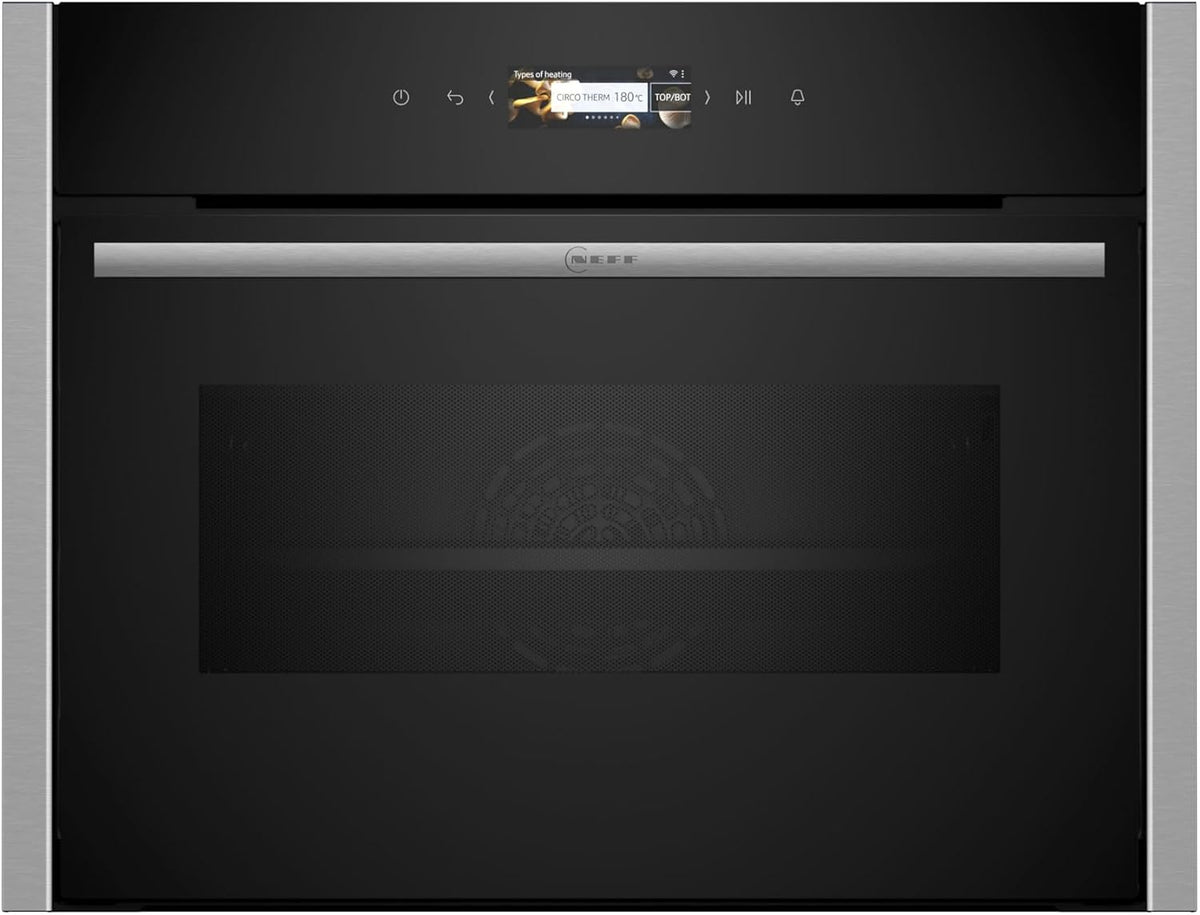 NEFF Mikrowelle, 60 x 45 cm, Silber, C24MR21N0, N 70, Compact-Backofen, Integrierbarer Backofen mit, Full Touch TFT-Display