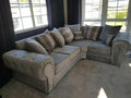 Rosmaron Sofa, Grau, Möbel Verona 2C2 Eck, L-förmig, 5-sitzig, Chesterfield, Polyester, Schaumstoff, Holz, 5 Jahre Rahmengarantie